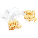 1.5m String Light Muslim Innovative Wrought Iron Ramadan Decoration Ornament Gold - Side View