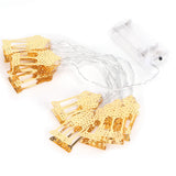 1.5m String Light Muslim Innovative Wrought Iron Ramadan Decoration Ornament Gold