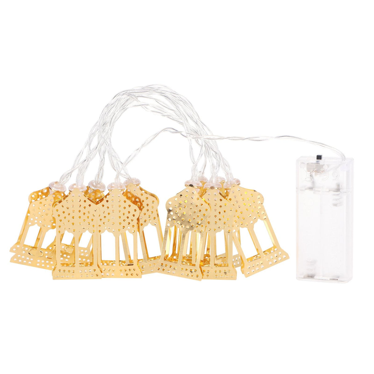 1.5m String Light Muslim Innovative Wrought Iron Ramadan Decoration Ornament Gold