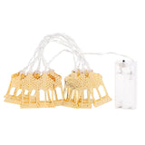 1.5m String Light Muslim Innovative Wrought Iron Ramadan Decoration Ornament Gold