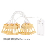1.5m String Light Muslim Innovative Wrought Iron Ramadan Decoration Ornament Gold