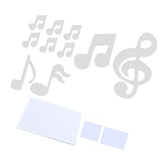 Music Note Wall Sticker DIY Innovative Embossed Decals Home Bedroom Background DecorationSilver