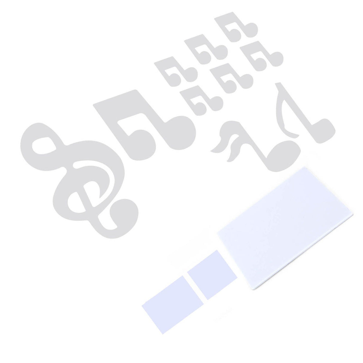 Music Note Wall Sticker DIY Innovative Embossed Decals Home Bedroom Background DecorationSilver