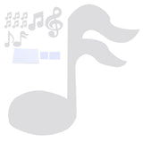 Music Note Wall Sticker DIY Innovative Embossed Decals Home Bedroom Background DecorationSilver - Close-Up Angle
