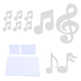 Music Note Wall Sticker DIY Innovative Embossed Decals Home Bedroom Background DecorationSilver