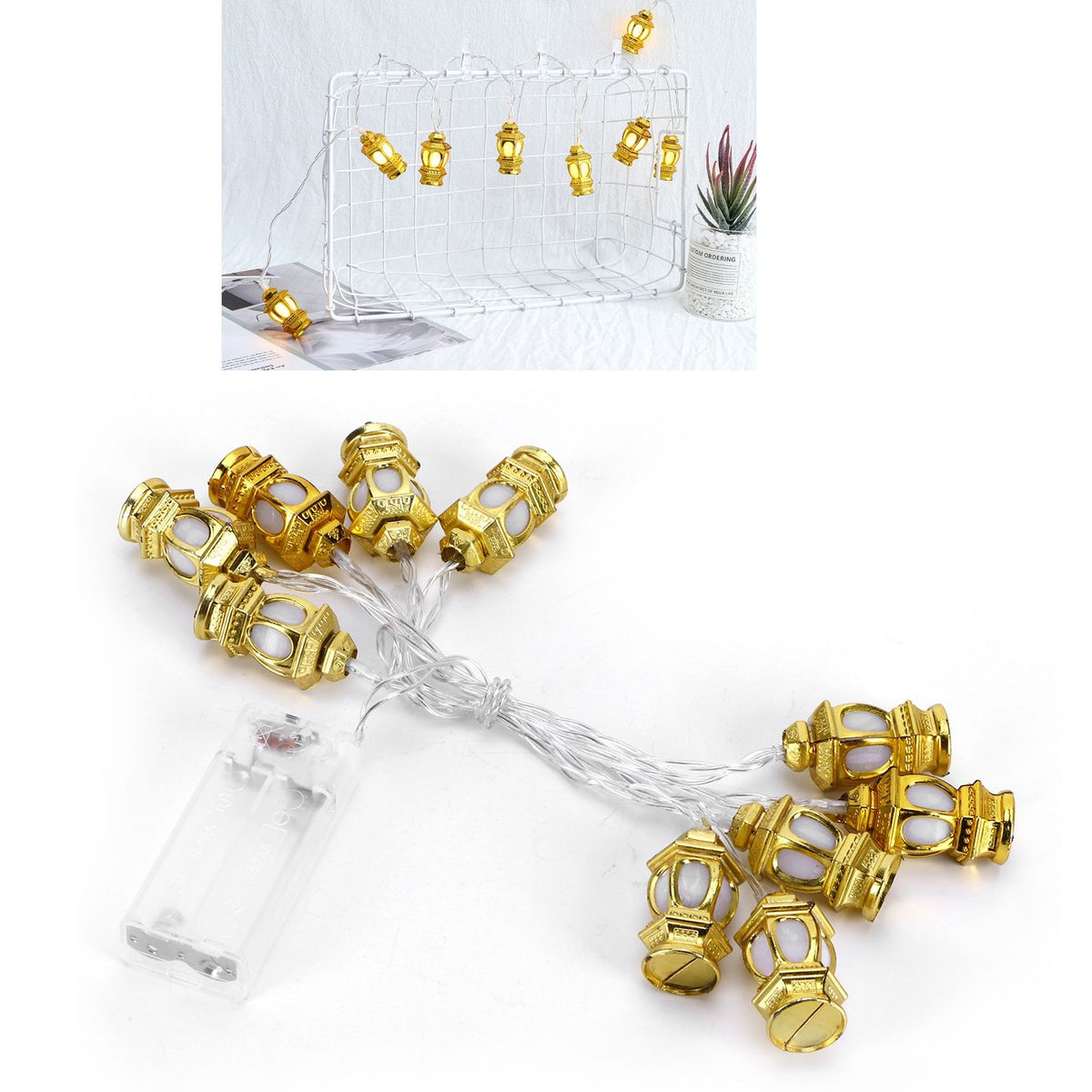 Kerosene Bottle Shape Decorative Light String for Muslim Ramadan Eid Festival Party Supplies