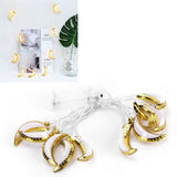 Gold Moon Shaped String Lights Decorative Lights Muslim Ramadan Eid Festival Party Home Decor