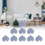 100PCS Self‑Adhesive Mirror Wall Stickers Heart Shape DIY Wall Decal for Home Bedroom Decor