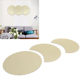 Round Mirror Wall Sticker DIY Wall Decal for Home Living Room TV Background Bedroom DecorGold - Extra Image
