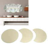Round Mirror Wall Sticker DIY Wall Decal for Home Living Room TV Background Bedroom DecorGold