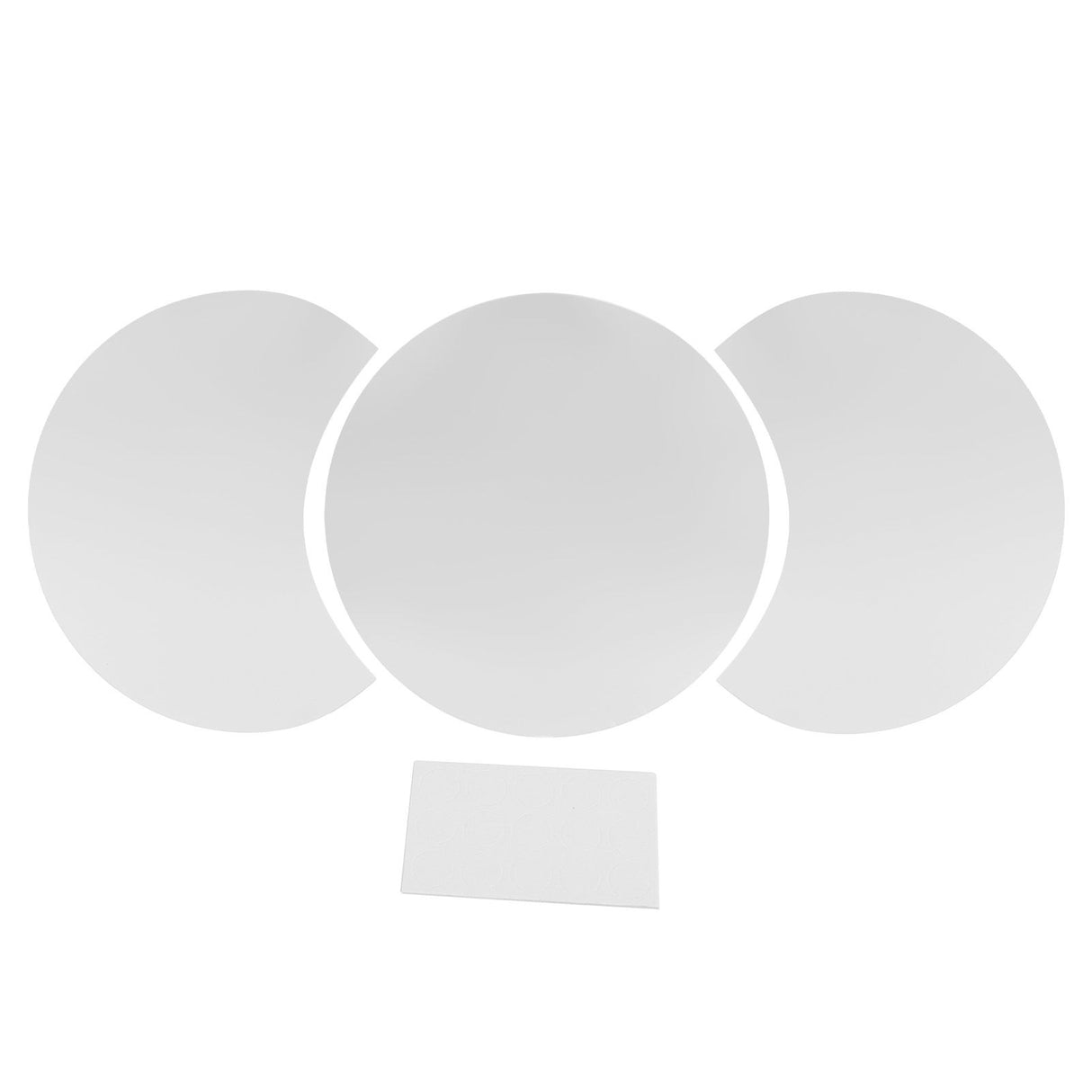 Round Mirror Wall Sticker DIY Wall Decal for Home Living Room TV Background Bedroom DecorSilver