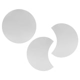 Round Mirror Wall Sticker DIY Wall Decal for Home Living Room TV Background Bedroom DecorSilver - Close-Up Angle