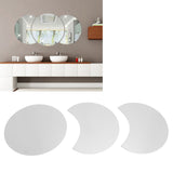 Round Mirror Wall Sticker DIY Wall Decal for Home Living Room TV Background Bedroom DecorSilver