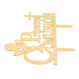 Acrylic Cake Topper Insert Sticks for Wedding Valentine Anniversaries Cake Decoration - Close-Up Angle