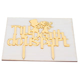 Acrylic Cake Topper Mirror Surface Insert Sticks for Wedding Party Holiday Cake Decoration