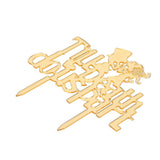 Acrylic Cake Topper Mirror Surface Insert Sticks for Wedding Party Holiday Cake Decoration