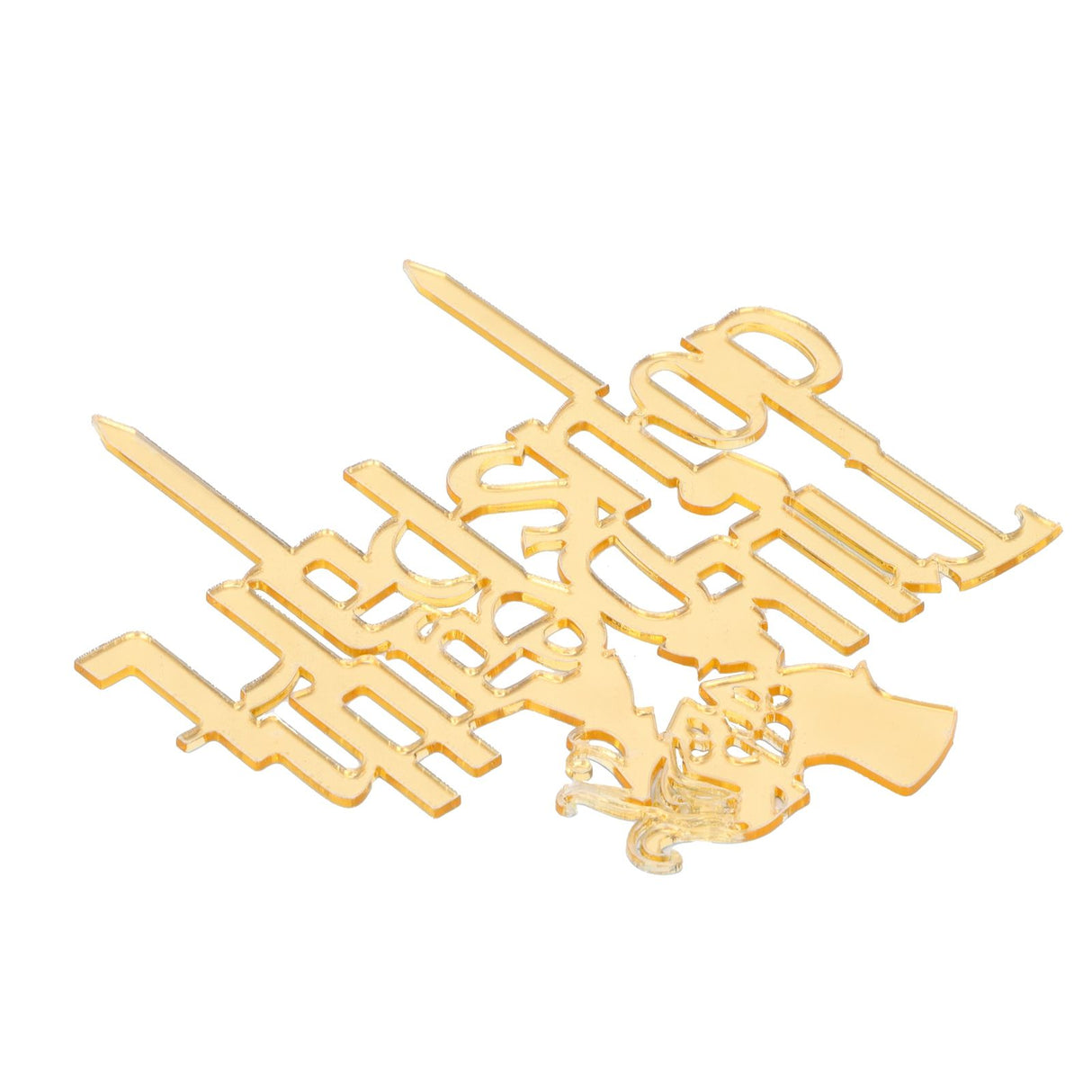Acrylic Cake Topper Mirror Surface Insert Sticks for Wedding Party Holiday Cake Decoration