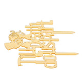 Acrylic Cake Topper Mirror Surface Insert Sticks for Wedding Party Holiday Cake Decoration - Rear View