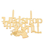 Acrylic Cake Topper Mirror Surface Insert Sticks for Wedding Party Holiday Cake Decoration