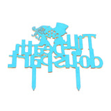 Acrylic Cake Topper Mirror Surface Insert Sticks for Wedding Party Holiday Cake Decoration