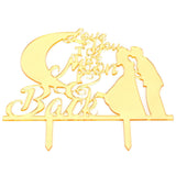 Cake Insert Gold Mirror Surface Cake Topper for Wedding Party Holiday Decoration