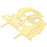 Cake Insert Gold Mirror Surface Cake Topper for Wedding Party Holiday Decoration - Side View