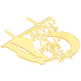 Cake Insert Gold Mirror Surface Cake Topper for Wedding Party Holiday Decoration