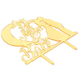 Cake Insert Gold Mirror Surface Cake Topper for Wedding Party Holiday Decoration - Close-Up Angle