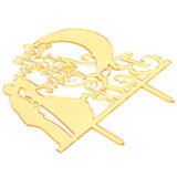 Cake Insert Gold Mirror Surface Cake Topper for Wedding Party Holiday Decoration - Extra Image