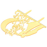 Cake Insert Gold Mirror Surface Cake Topper for Wedding Party Holiday Decoration
