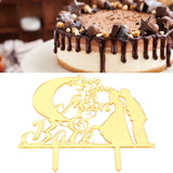 Cake Insert Gold Mirror Surface Cake Topper for Wedding Party Holiday Decoration - Extra Image