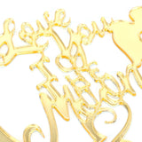 Cake Insert Gold Mirror Surface Cake Topper for Wedding Party Holiday Decoration - Extra Image