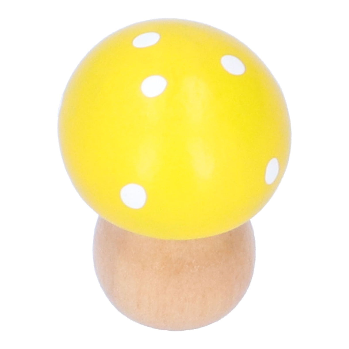 3Pcs/Set Mushroom Crafts Innovative Cute Wooden Ornaments Home Office Desktop DecorationYellow