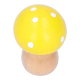 3Pcs/Set Mushroom Crafts Innovative Cute Wooden Ornaments Home Office Desktop DecorationYellow