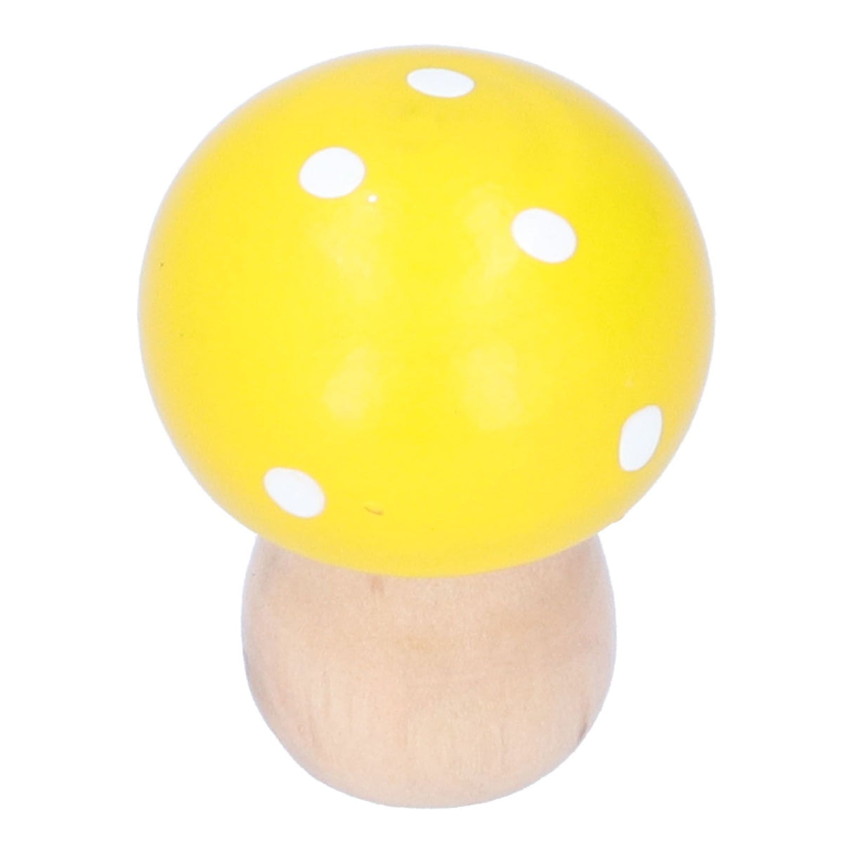 3Pcs/Set Mushroom Crafts Innovative Cute Wooden Ornaments Home Office Desktop DecorationYellow