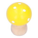 3Pcs/Set Mushroom Crafts Innovative Cute Wooden Ornaments Home Office Desktop DecorationYellow