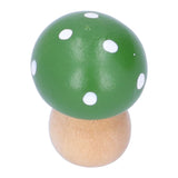 3Pcs/Set Mushroom Crafts Innovative Cute Wooden Ornaments Home Office Desktop DecorationGreen