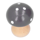 3Pcs/Set Mushroom Crafts Innovative Cute Wooden Ornaments Home Office Desktop DecorationBrown