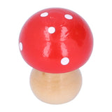 3Pcs/Set Mushroom Crafts Innovative Cute Wooden Ornaments Home Office Desktop DecorationRed - Extra Image
