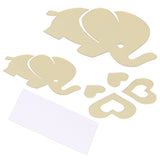 Innovative Cartoon Elephant Shape Beautiful Wall Sticker Room Mirror Wall Paper for DecorationGolden