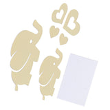 Innovative Cartoon Elephant Shape Beautiful Wall Sticker Room Mirror Wall Paper for DecorationGolden