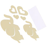 Innovative Cartoon Elephant Shape Beautiful Wall Sticker Room Mirror Wall Paper for DecorationGolden - Extra Image