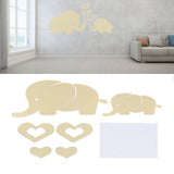 Innovative Cartoon Elephant Shape Beautiful Wall Sticker Room Mirror Wall Paper for DecorationGolden - Extra Image
