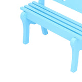 2Pcs Wooden Decorative Small Chair Originality Wooden Craft Decoration for Home OfficeBlue