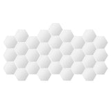 Mirror Wall Stickers Removable Hex Decals Home Living Room Bedroom Decoration Silver18x16x9.2cm (234pcs Sticker) 32Pcs