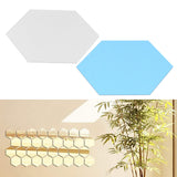 Mirror Wall Stickers Removable Hex Decals Home Living Room Bedroom Decoration Silver18x16x9.2cm (234pcs Sticker) 32Pcs