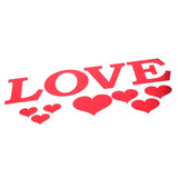 Mirror Wall Stickers Heart Shape DIY Wall Decal for Home Bedroom Living Room DecorRed