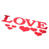 Mirror Wall Stickers Heart Shape DIY Wall Decal for Home Bedroom Living Room DecorRed