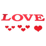 Mirror Wall Stickers Heart Shape DIY Wall Decal for Home Bedroom Living Room DecorRed