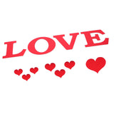 Mirror Wall Stickers Heart Shape DIY Wall Decal for Home Bedroom Living Room DecorRed - 45-Degree Angle